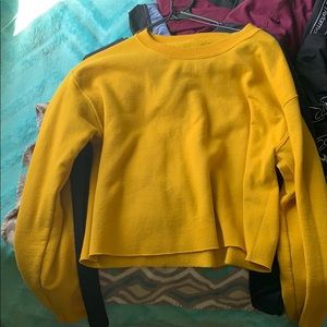 Yellow cropped long sleeve